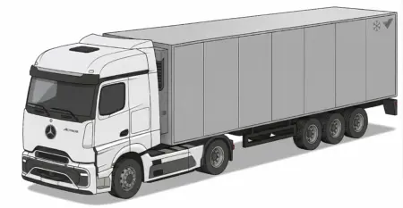 Mercedes Actros – refrigerated trailer Ramrenta upsc